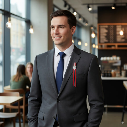 17. mai-sløyfe: Riksvåpenet, stor